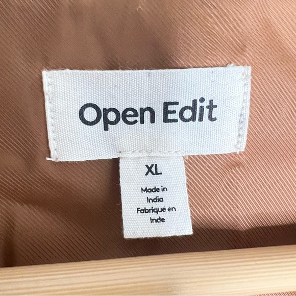 OPEN EDIT Men’s Genuine Suede Leather Moto biker Jacket Camel Brown XL NWOT - Picture 8 of 12